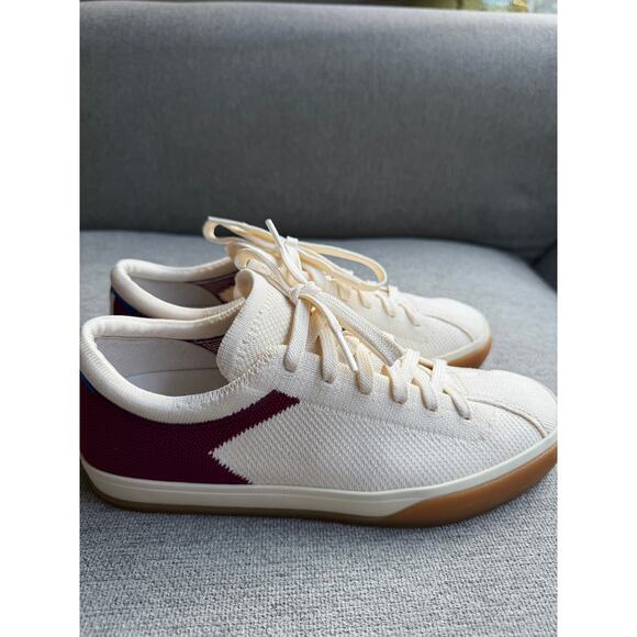 Rothy's Women's The Lace Up Sneaker Size 8 Plum Berry Bone Cream Lightweight - Picture 2 of 14